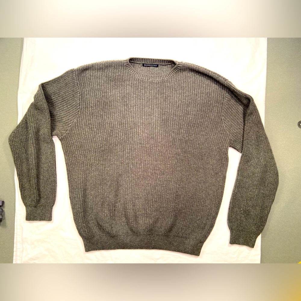 Brandy Melville Grey Crew Neck Sweater, Oversized, one size